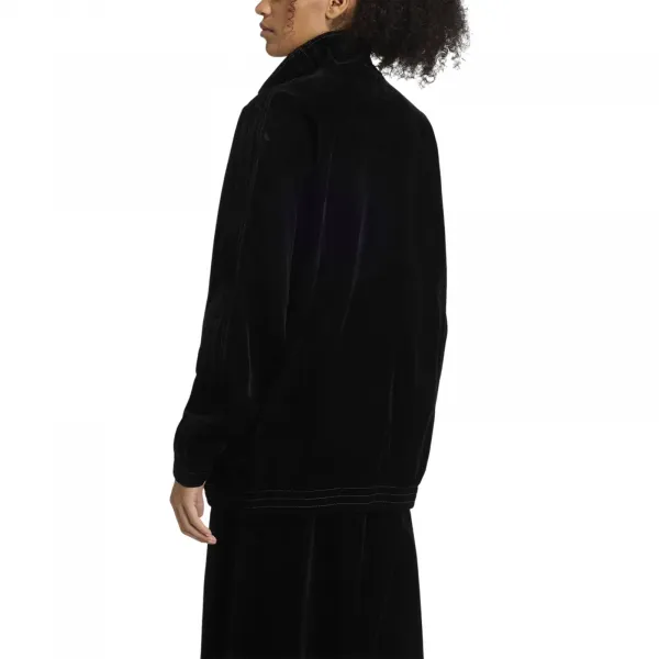 adidas Brushed Twill Oversized Firebird Track Top W "Black" (KT0694)