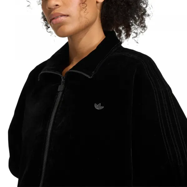 adidas Brushed Twill Oversized Firebird Track Top W "Black" (KT0694)