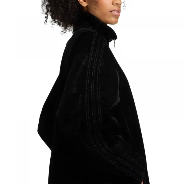 adidas Brushed Twill Oversized Firebird Track Top W "Black" (KT0694)