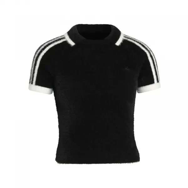 adidas Knitted Cali T-Shirt W "Black" (KD2428)
