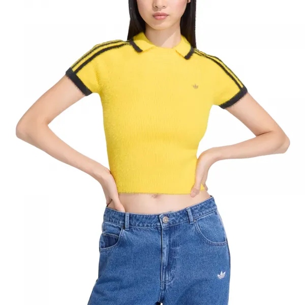 adidas Knitted Cali T-Shirt W "Eqt Yellow" (KC6533)