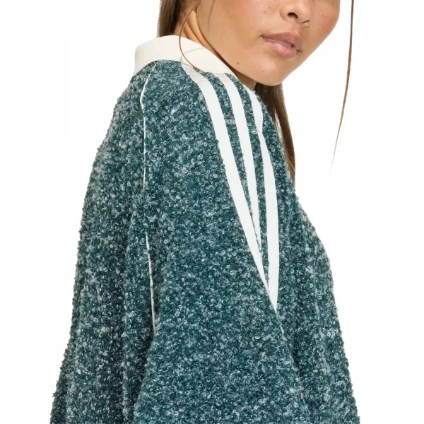 adidas Boucle Oversized Polo Crewneck W "Aurora Ivy" (KS7790)