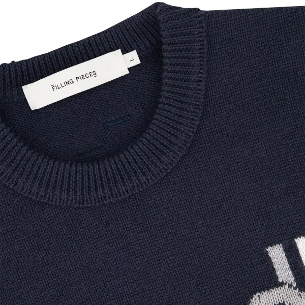 Filling Pieces Knit Sweater Knot "Navy" (412675500265-150)