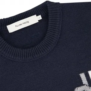 Filling Pieces Knit Sweater Knot "Navy" (412675500265-150)