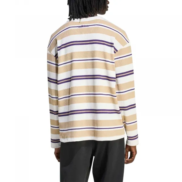 adidas 90s Alternative Sport Longsleeve Stripe Waffle Tee "Core White" (KS6849)