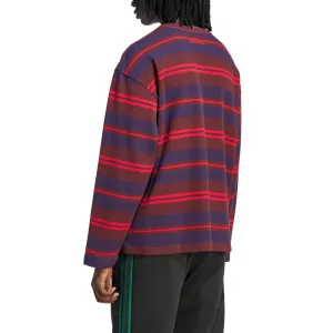 adidas 90s Alternative Sport Longsleeve Stripe Waffle Tee "Aurora Ruby" (KS6847)