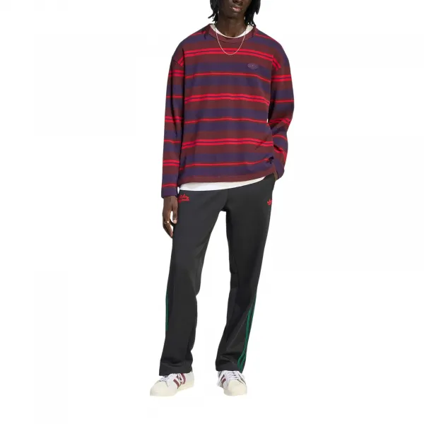 adidas 90s Alternative Sport Longsleeve Stripe Waffle Tee "Aurora Ruby" (KS6847)