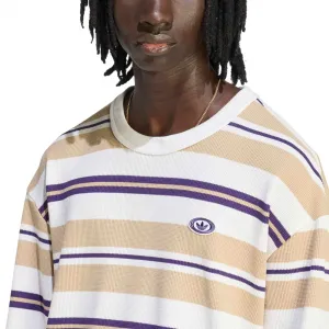 adidas 90s Alternative Sport Longsleeve Stripe Waffle Tee "Core White" (KS6849)