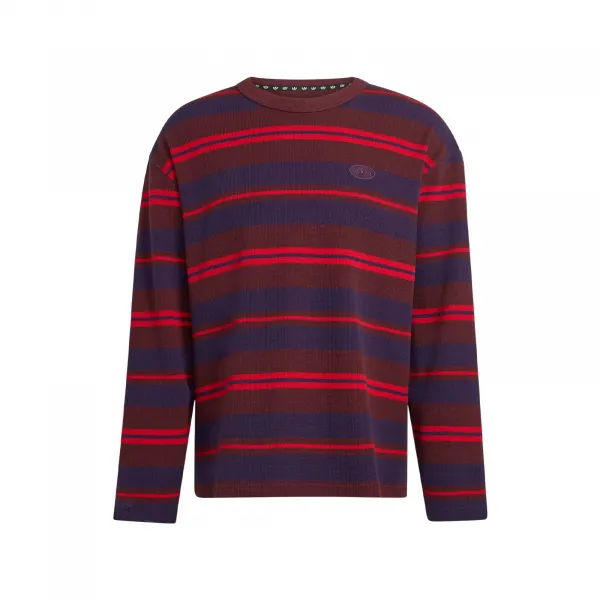 adidas 90s Alternative Sport Longsleeve Stripe Waffle Tee "Aurora Ruby" (KS6847)