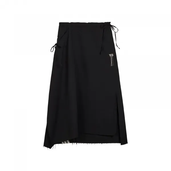 adidas Y-3 Sport Uniform Raw Cut 3-Stripes Skirt W "Black" (KF1191)