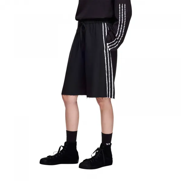 adidas Y-3 Sport Uniform Raw Cut 3-Stripes Shorts W "Black" (KF1113)