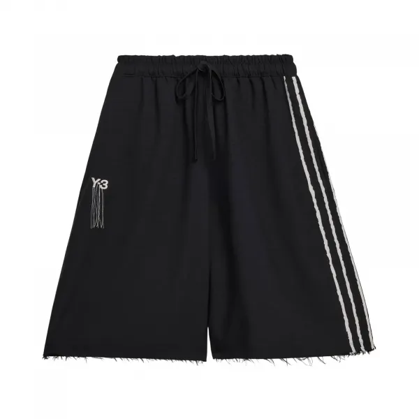 adidas Y-3 Sport Uniform Raw Cut 3-Stripes Shorts W "Black" (KF1113)