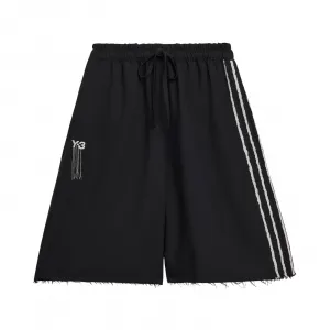 adidas Y-3 Sport Uniform Raw Cut 3-Stripes Shorts W "Black" (KF1113)