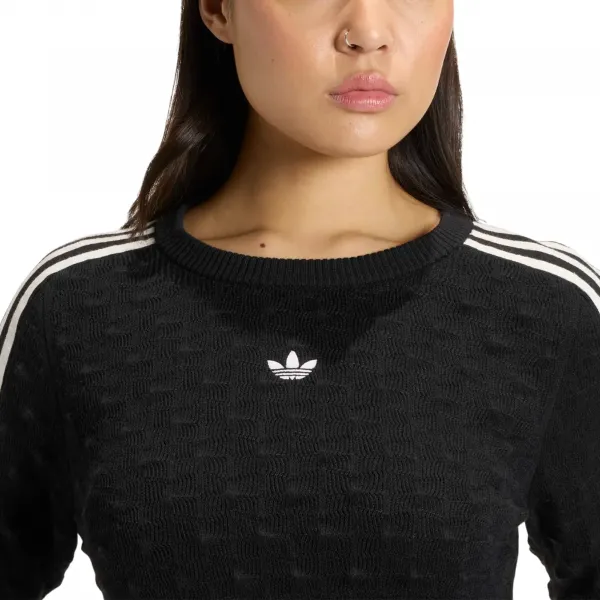 adidas Slim Solid Spike Knit Longsleeve Tee W "Black" (KS6460)