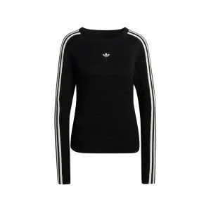 adidas Slim Solid Spike Knit Longsleeve Tee W "Black" (KS6460)