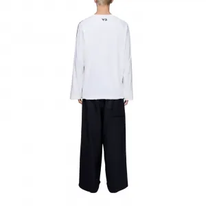 adidas Y-3 Raw Edge 3 Stripes Long Sleeve T-Shirt "Chalk White" (KS9747)
