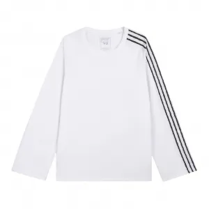 adidas Y-3 Raw Edge 3 Stripes Long Sleeve T-Shirt "Chalk White" (KS9747)