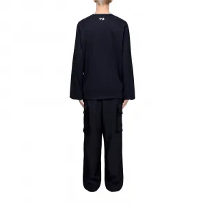 adidas Y-3 Raw Edge 3 Stripes Long Sleeve T-Shirt "Black" (KQ9795)