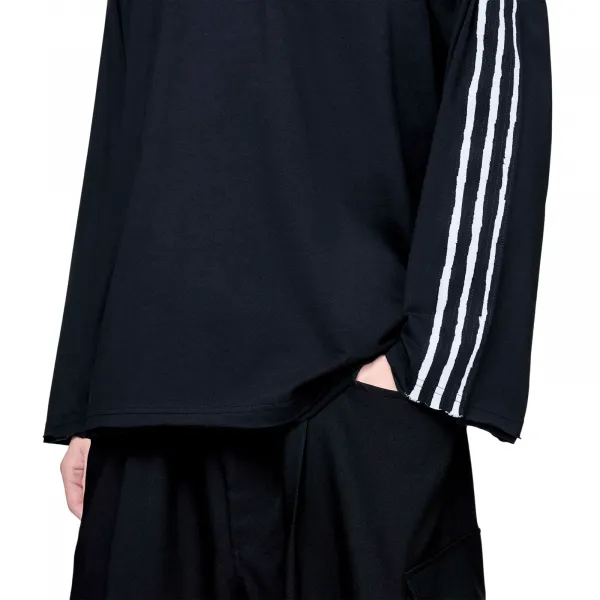 adidas Y-3 Raw Edge 3 Stripes Long Sleeve T-Shirt "Black" (KQ9795)