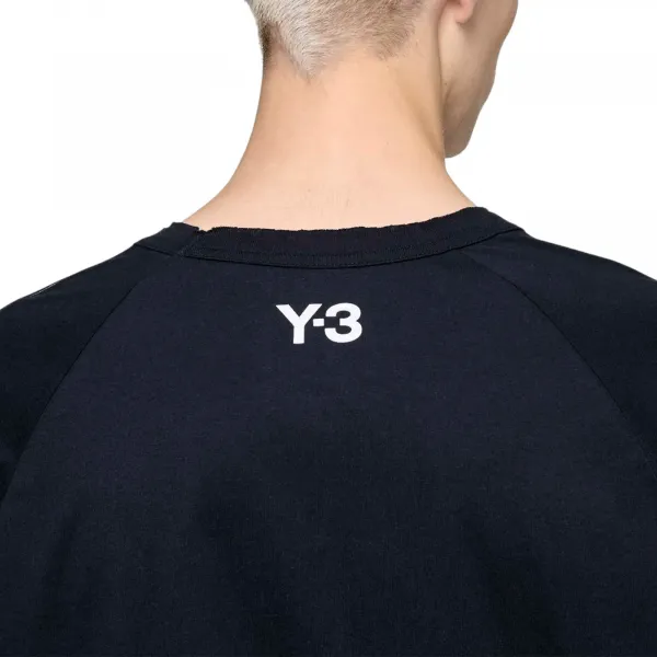adidas Y-3 Raw Edge 3 Stripes Long Sleeve T-Shirt "Black" (KQ9795)