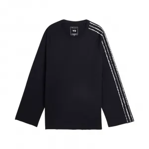 adidas Y-3 Raw Edge 3 Stripes Long Sleeve T-Shirt "Black" (KQ9795)
