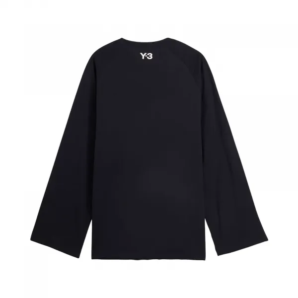 adidas Y-3 Raw Edge 3 Stripes Long Sleeve T-Shirt "Black" (KQ9795)