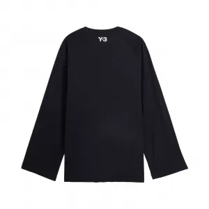 adidas Y-3 Raw Edge 3 Stripes Long Sleeve T-Shirt "Black" (KQ9795)
