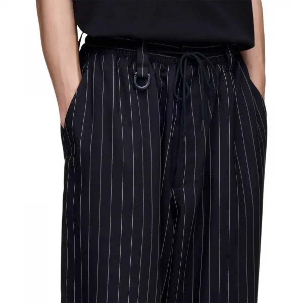 adidas Y-3 Sport Uniform Pinstripe Track Pants "Black Chalk White" (KR0179)