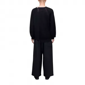 adidas Y-3 Loose Fit Viscose Blend Crewneck Sweater "Black" (KR2395)
