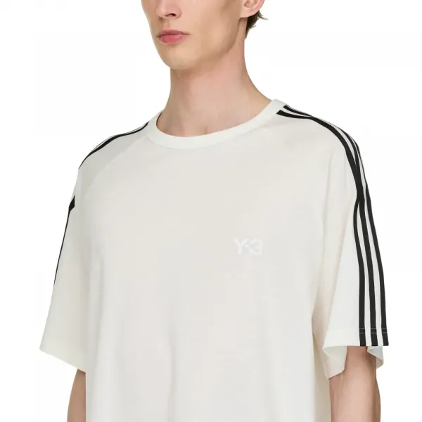 adidas Y-3 Short Sleeve T_shirt 3-Stripes "Core White" (JY8187)