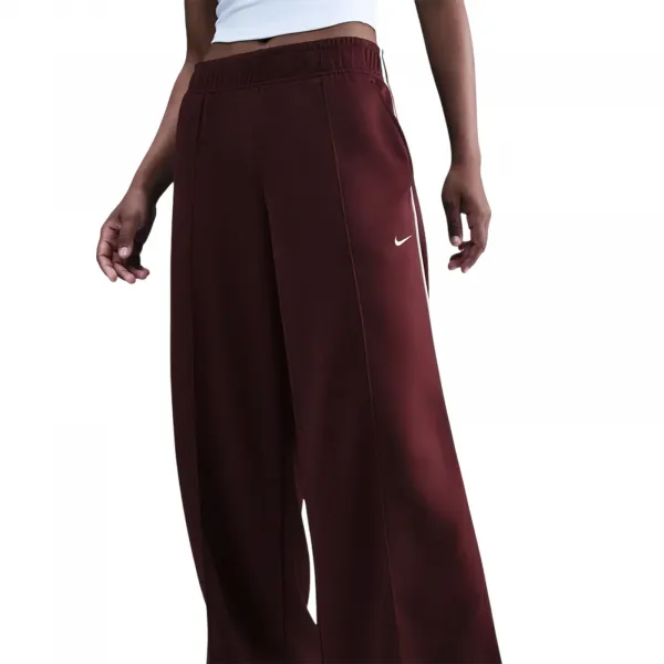 Nike Sportswear Mid-Rise Wide-Leg Track Pants Wmns "Burgundy Crush" (IH8514-652)