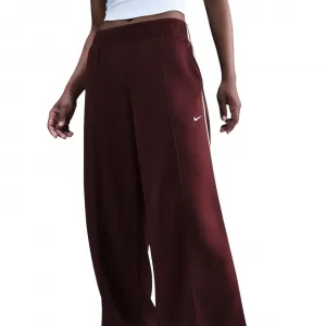 Nike Sportswear Mid-Rise Wide-Leg Track Pants Wmns "Burgundy Crush" (IH8514-652)