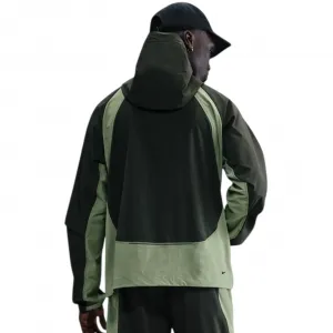 Nike Tech Dri-FIT Woven Color-Block Windrunner Loose Jacket "Sequoia" (IH8461-355)