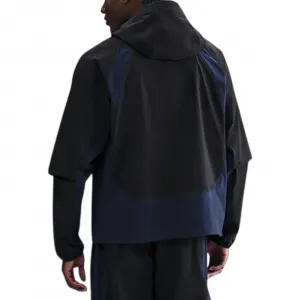 Nike Tech Dri-FIT Woven Color-Block Windrunner Loose Jacket "Black" (IH8461-010)