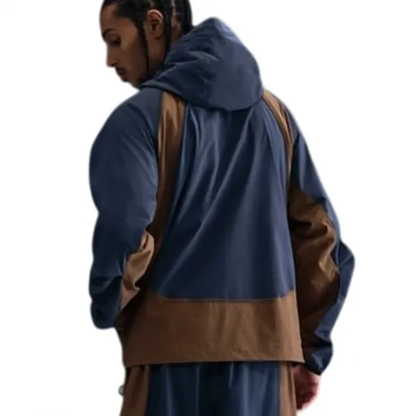 Nike Tech Dri-FIT Woven Color-Block Windrunner Loose Jacket "Thunder Blue" (IH8461-437)