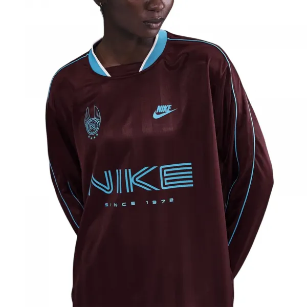 Nike Sportswear Longsleeve Jersey Top Wmns "Burgundy Crush" (IM7452-652)