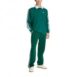 adidas 3 Stripes Button Collar Sweatshirt "Collegiate Green" (KE3572O)