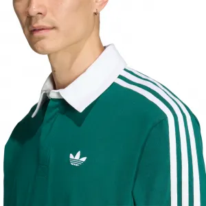 adidas 3 Stripes Button Collar Sweatshirt "Collegiate Green" (KE3572O)