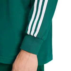 adidas 3 Stripes Button Collar Sweatshirt "Collegiate Green" (KE3572O)