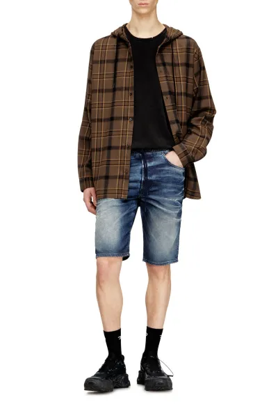 Šortky Diesel 2033 D-Krooley-Short Jogg Shorts Denim