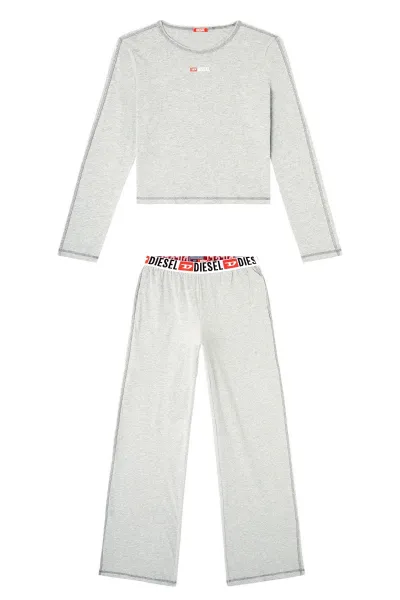 Pyžamo Diesel Set-Gilda-D-Core Pyjama Grey Melange (No Bros)