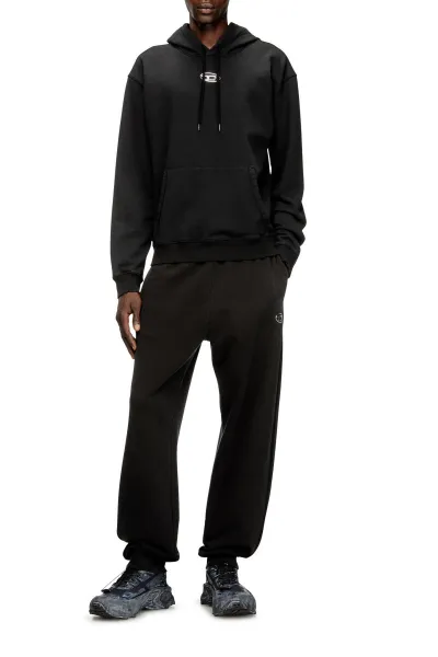 Mikina Diesel S-Norm-Hood-Iod Sweat-Shirt Caviar