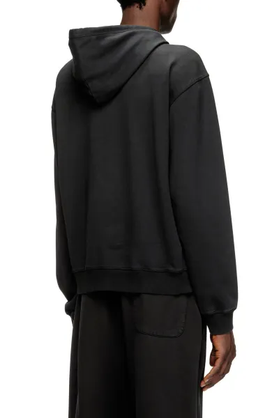 Mikina Diesel S-Norm-Hood-Iod Sweat-Shirt Caviar