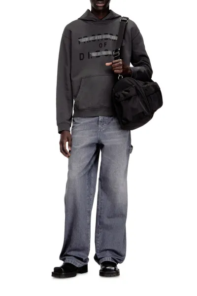 Mikina Diesel S-Norman-Hood Sweat-Shirt Grey