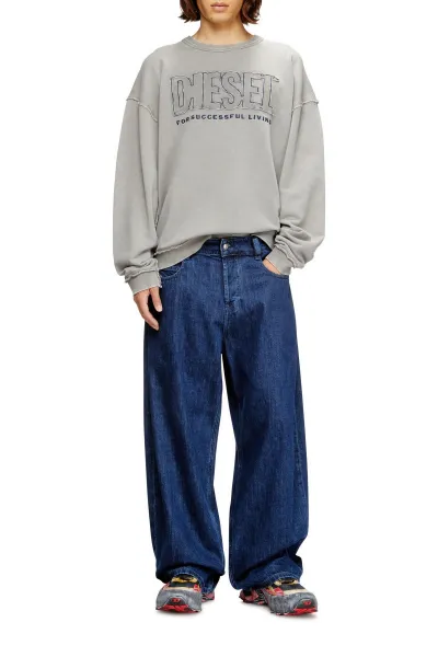 Mikina Diesel S-Boxt-Raw-V1 Sweat-Shirt Steeple Gray