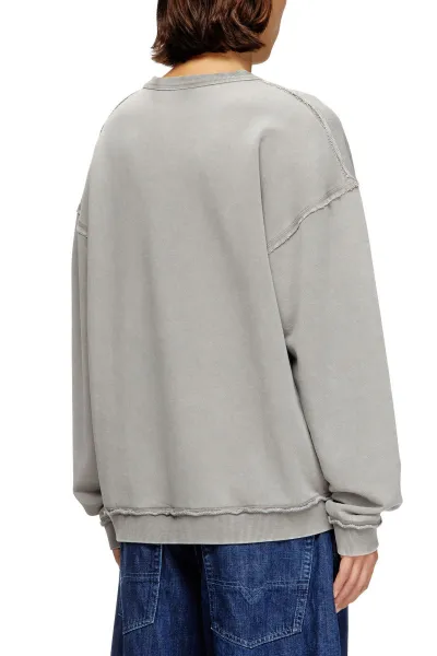 Mikina Diesel S-Boxt-Raw-V1 Sweat-Shirt Steeple Gray
