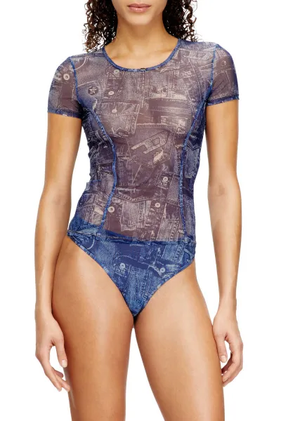 Tričko Diesel Kasia-Dnm T-Shirt Vintage Indigo