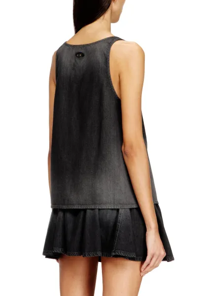 Top Diesel De-Misy-S Tank Top Black/Denim
