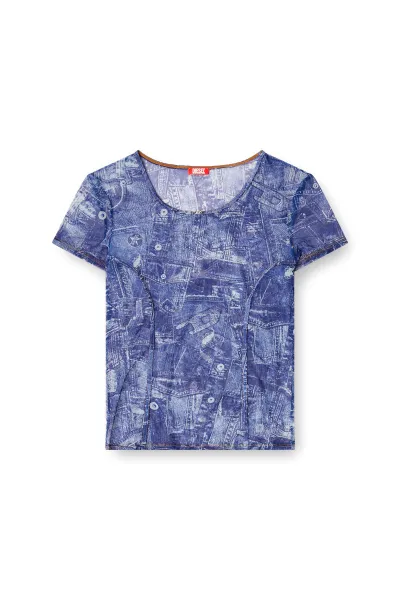Tričko Diesel Kasia-Dnm T-Shirt Vintage Indigo