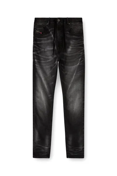 Džínsy Diesel 2032 D-Krooley-B Jogg Sweat Jeans Black/Denim